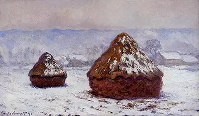 Grainstacks (Snow Effect) Claude Monet